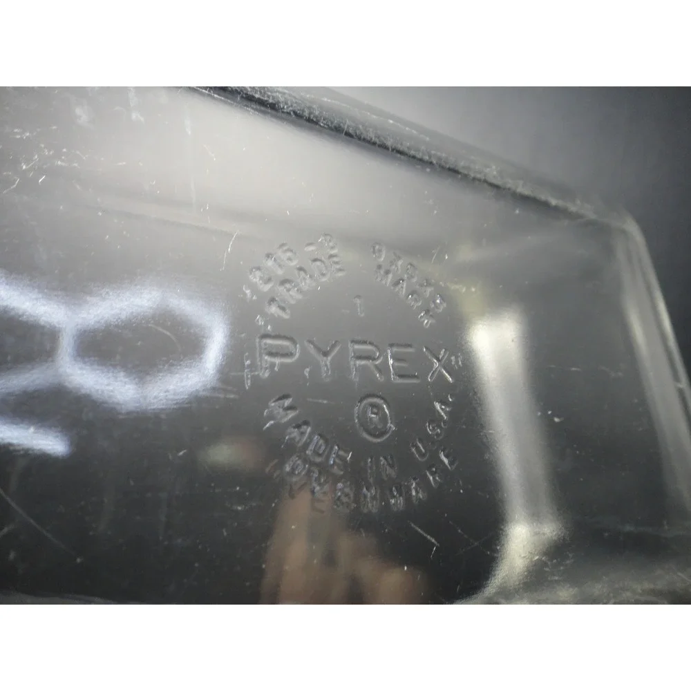 Pyrex 215-B Clear Glass Loaf Pan Vintage 1.5 Quart Rectangular Baker Made in USA